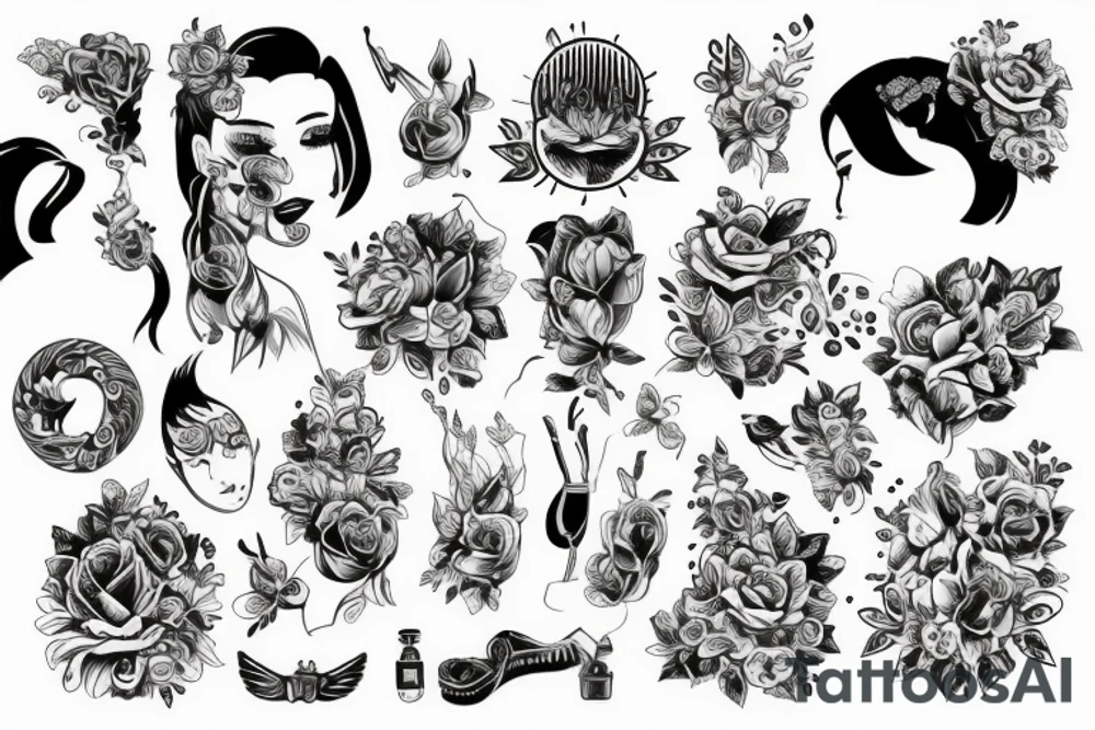 девушка-птица tattoo idea