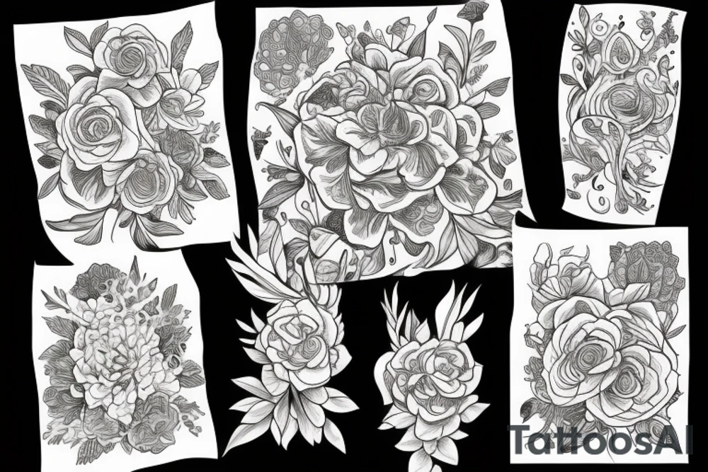 sea of flowers tattoo idea