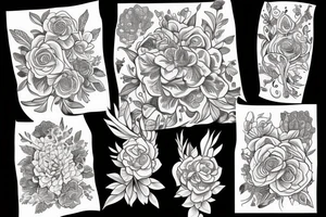 sea of flowers tattoo idea