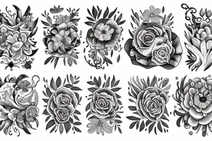 sea of flowers tattoo idea