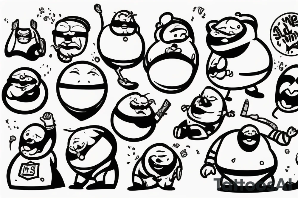 Fat guy tattoo idea