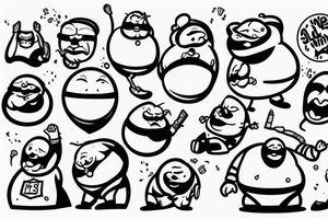 Fat guy tattoo idea