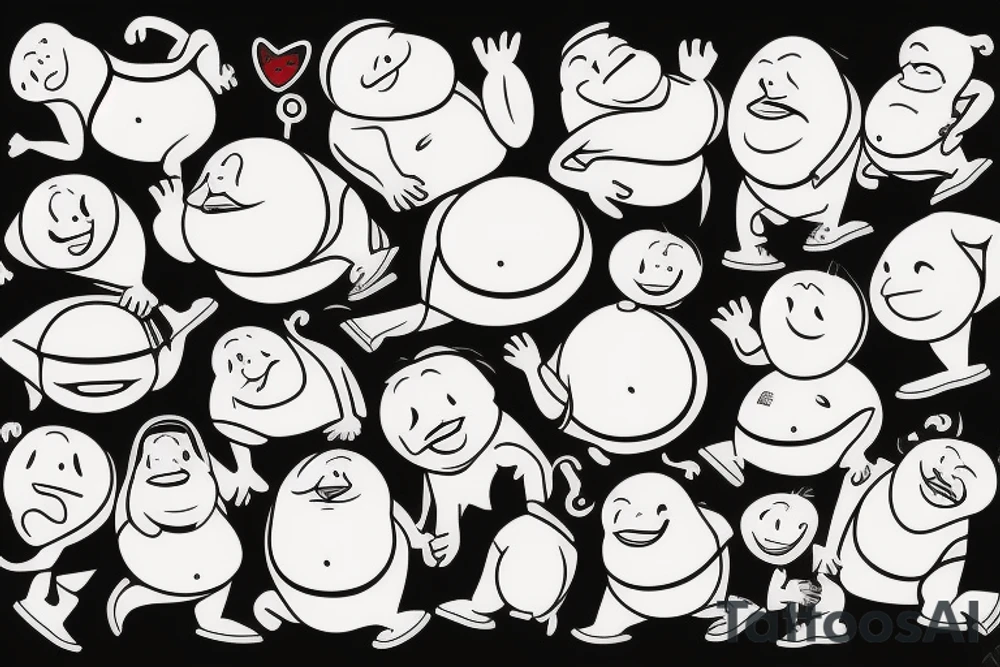 Fat guy tattoo idea