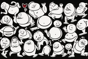 Fat guy tattoo idea