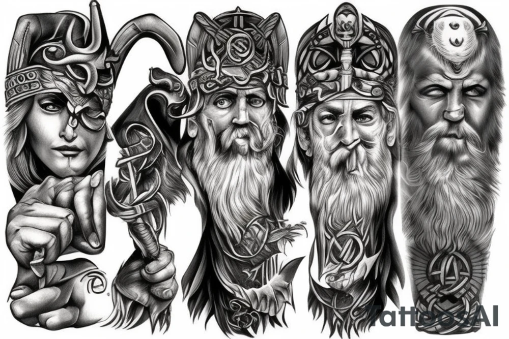 Odin god tattoo idea