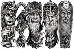 Odin god tattoo idea