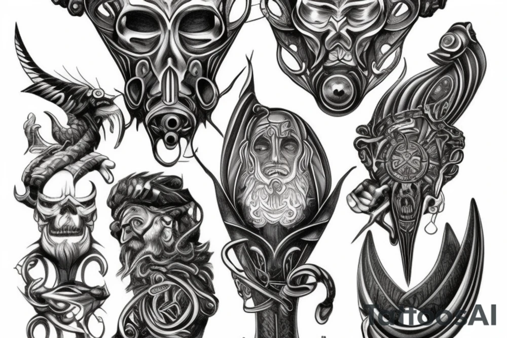 Odin god tattoo idea