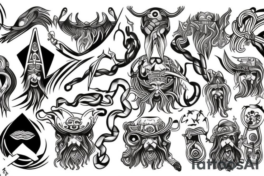 Odin god tattoo idea