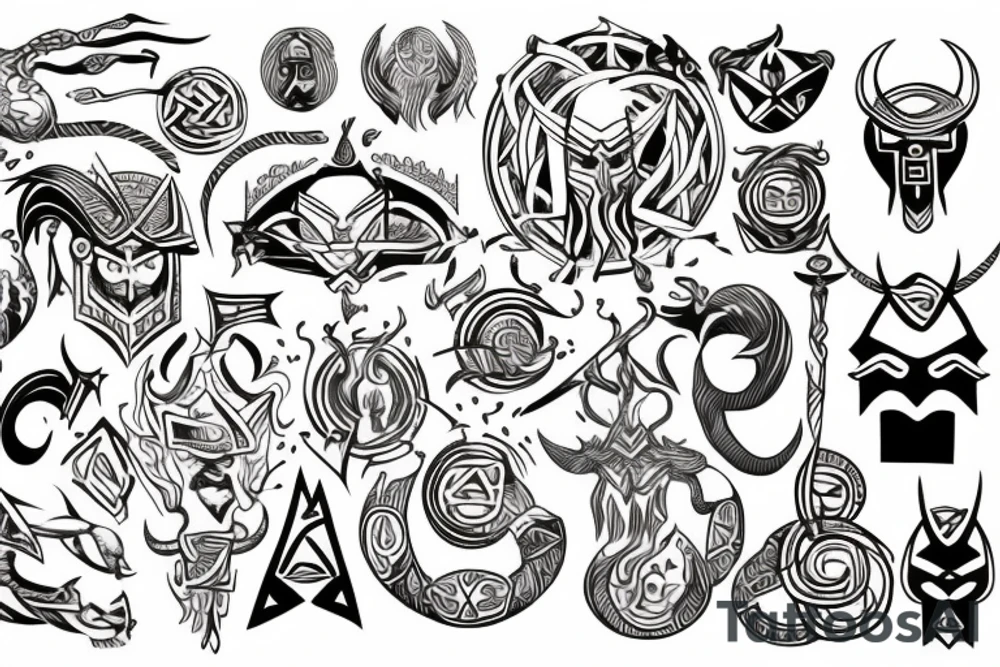 Odin god tattoo idea