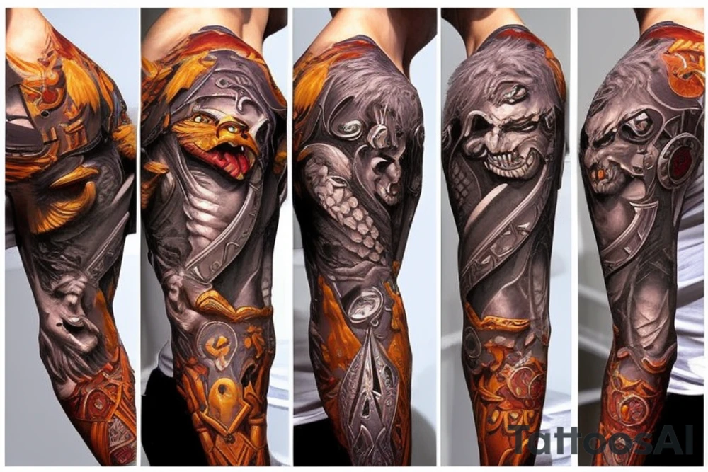 Warcraft sleeve tattoo idea