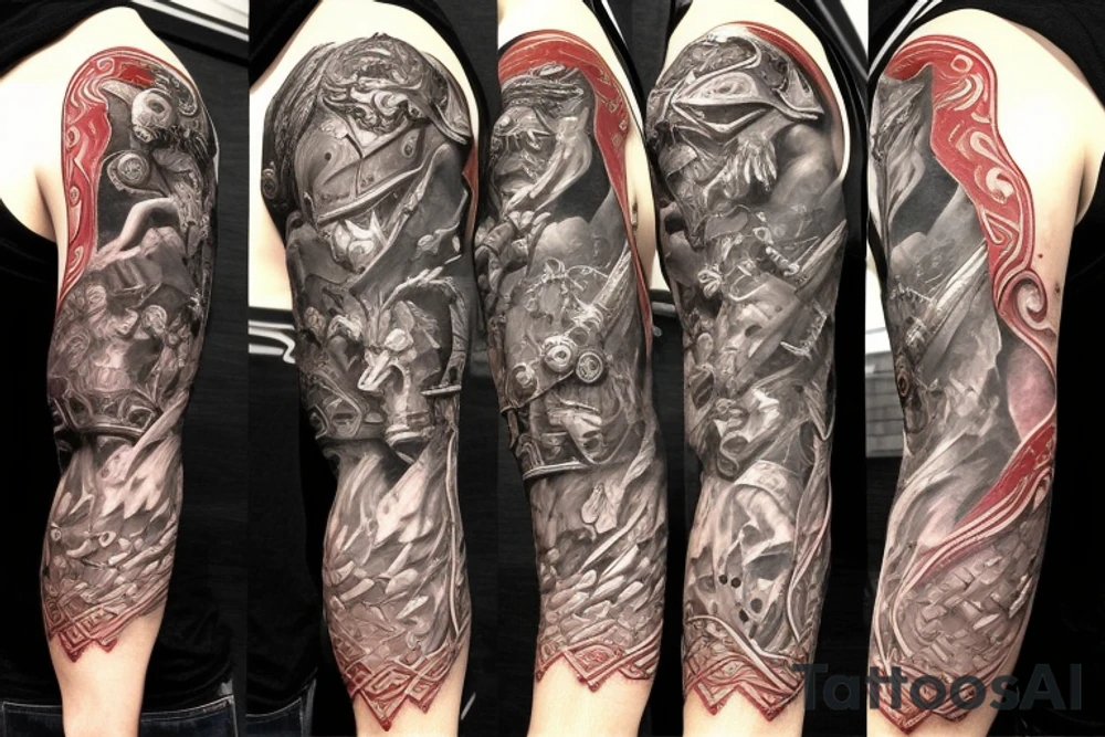 Warcraft horde symbols sleeve tattoo idea
