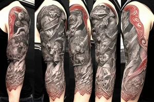 Warcraft horde symbols sleeve tattoo idea