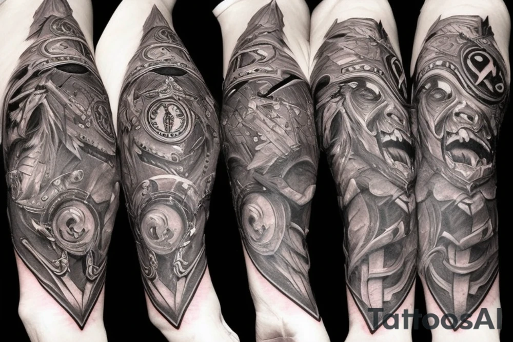 Warcraft horde symbols sleeve tattoo idea