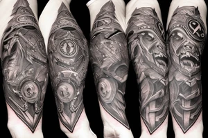 Warcraft horde symbols sleeve tattoo idea