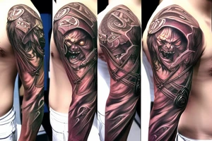 Warcraft horde symbols sleeve tattoo idea
