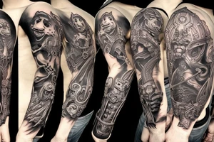 Warcraft horde symbols sleeve tattoo idea