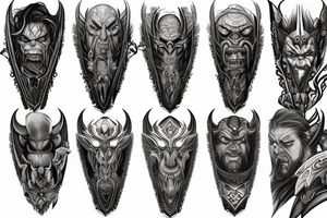Warcraft horde symbols sleeve tattoo idea