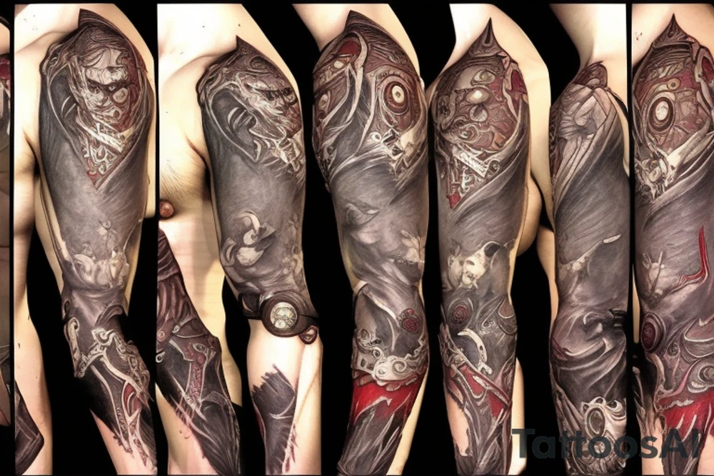 Warcraft horde symbols sleeve tattoo idea