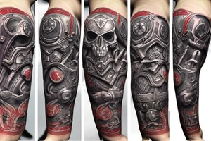 Warcraft horde symbols sleeve tattoo idea