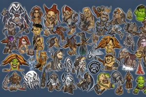 Warcraft horde symbols sleeve tattoo idea