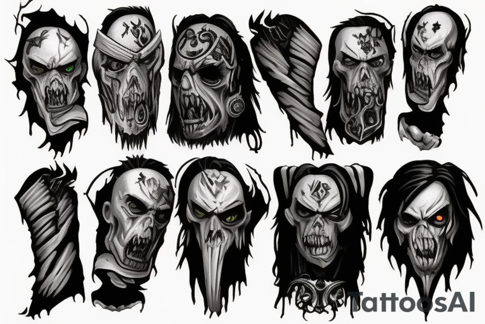 Warcraft undead sleeve tattoo idea