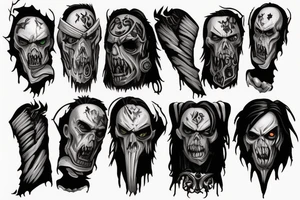 Warcraft undead sleeve tattoo idea