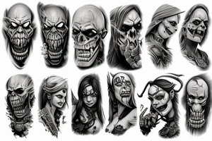 Warcraft undead sleeve tattoo idea