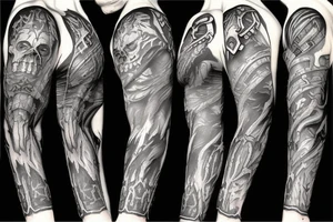 Warcraft undead sleeve tattoo idea