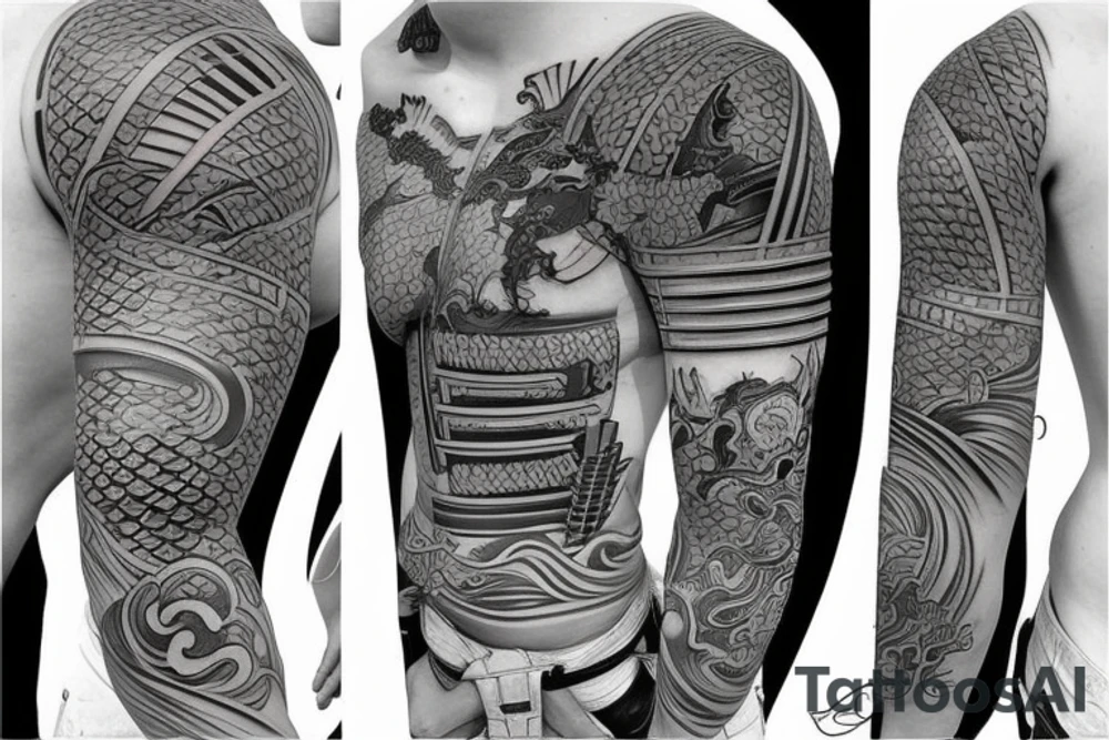 Detailed samurai tattoo idea