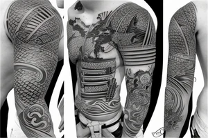 Detailed samurai tattoo idea