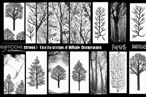 nature based with trees tattoo idea