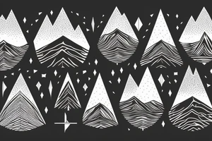 nature based with trees mountains tattoo idea
