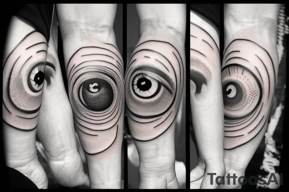 Eyeball earth tattoo idea
