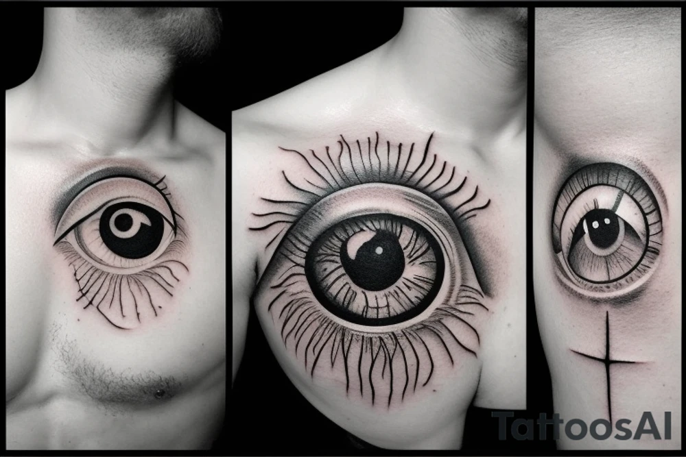 Eyeball earth tattoo idea