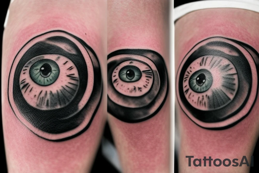 The earth globe as an iris of an eyeball tattoo idea
