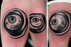 The earth globe as an iris of an eyeball tattoo idea