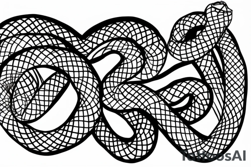 tramp stamp simple snake with the word “amore” tattoo idea