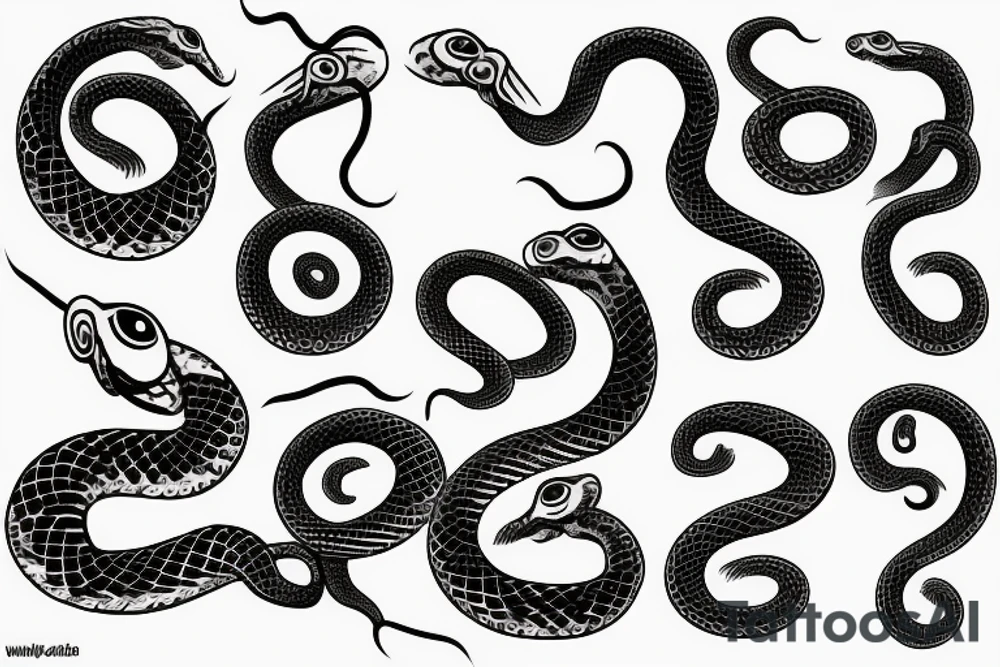 one simple snake tattoo idea