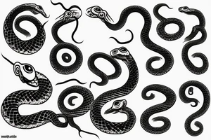 one simple snake tattoo idea