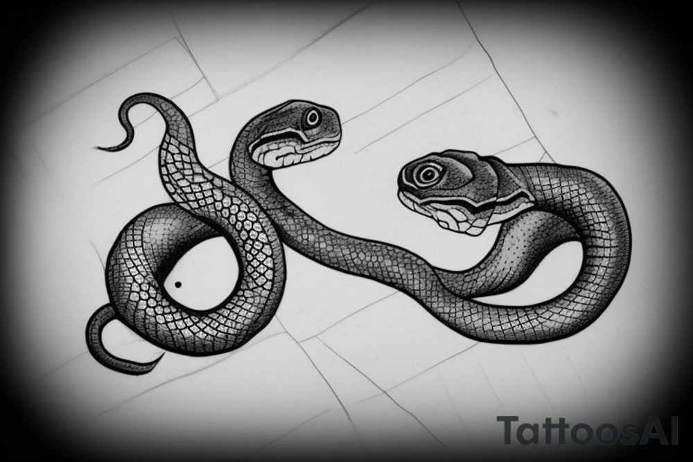 one simple snake tattoo idea