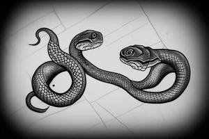 one simple snake tattoo idea