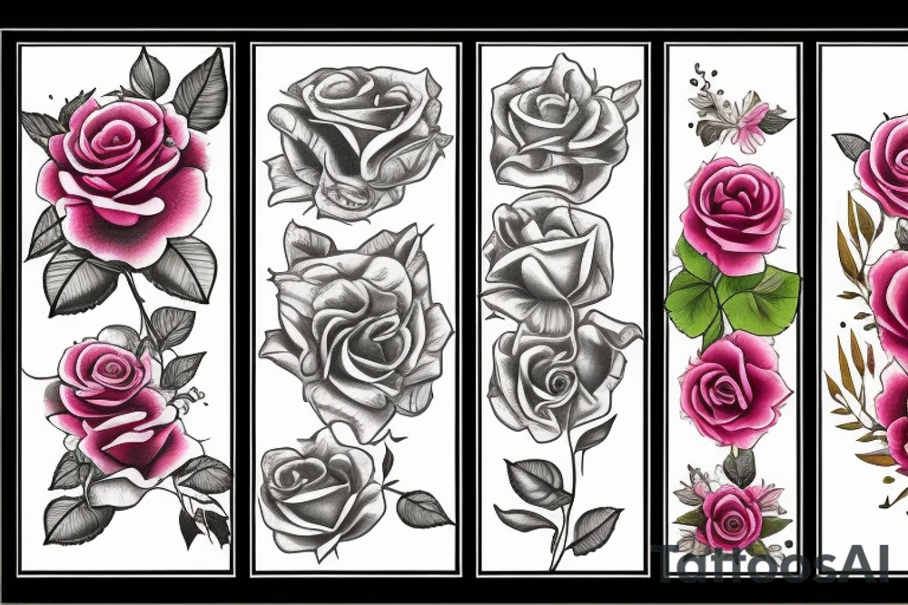 Lot of roses tattoo idea