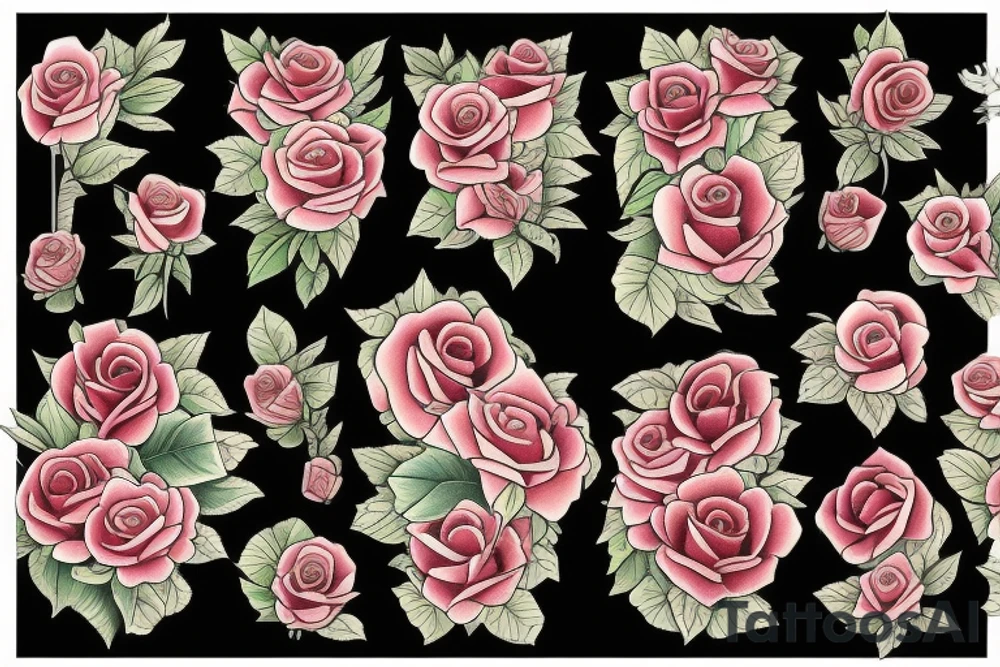 Lot of roses tattoo idea