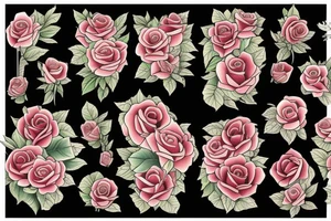 Lot of roses tattoo idea