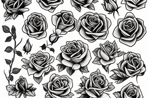 Lot of roses tattoo idea