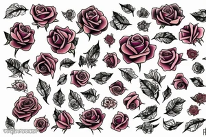 Lot of roses tattoo idea