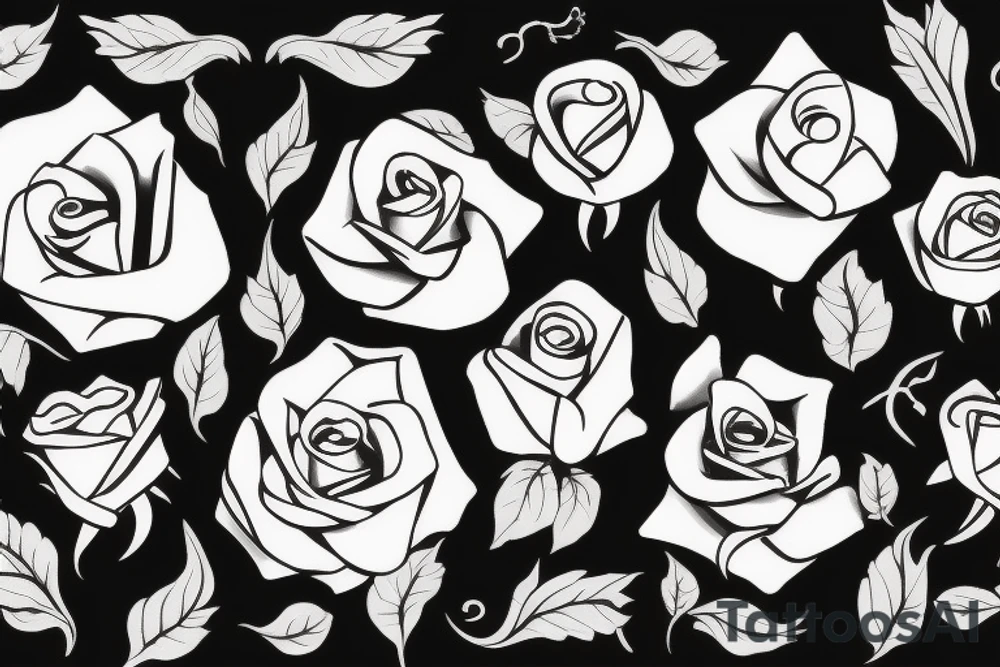 A flame and a rose tattoo idea