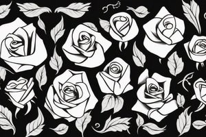 A flame and a rose tattoo idea