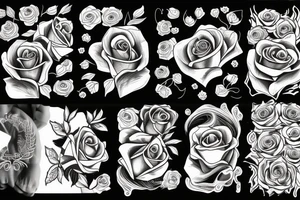 A flame and a rose tattoo idea