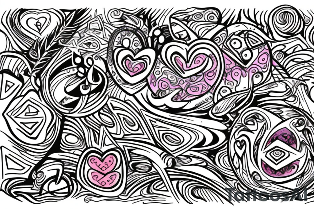 DMT trip with love tattoo idea
